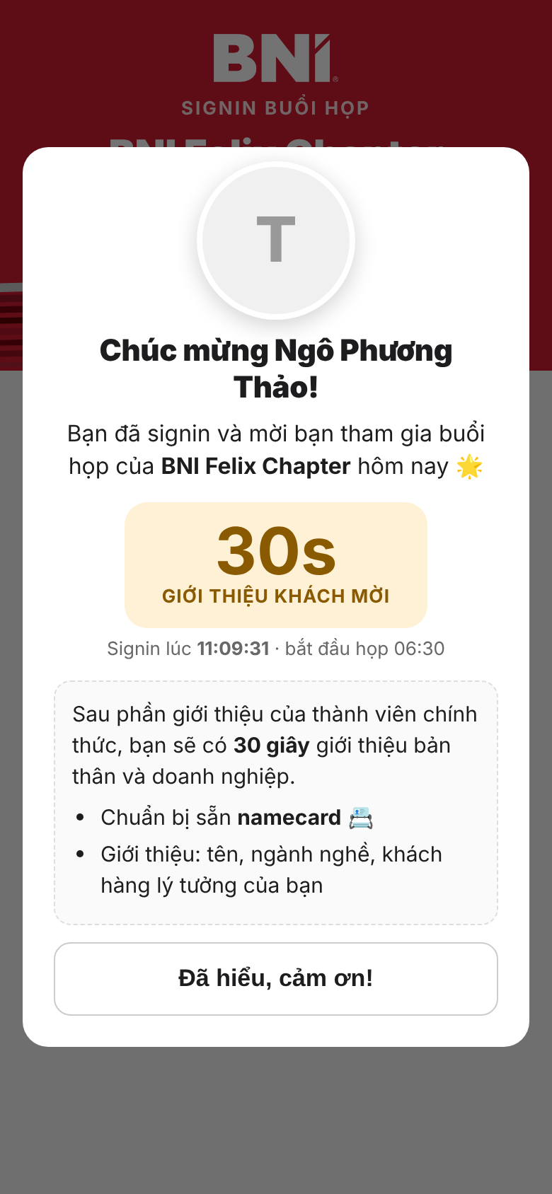 Chào mừng khách mời